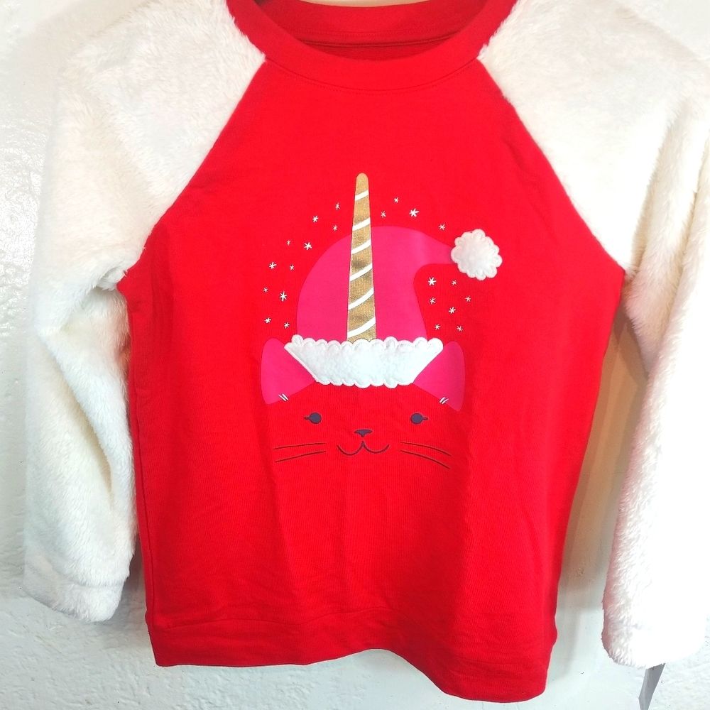 🧸Plush sleeve girls sweater❄️